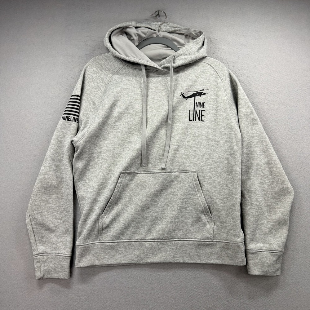 Nine Line‎ Hoodie Mens Medium Gray Dont Tread On Me Gadsden Flag 1776 Sweatshirt